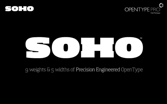 Mẫu font chữ soho