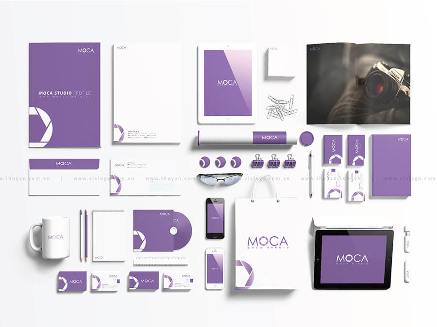 Đặt tên, thiết kế logo, CIP - Thương hiệu Moca Studio