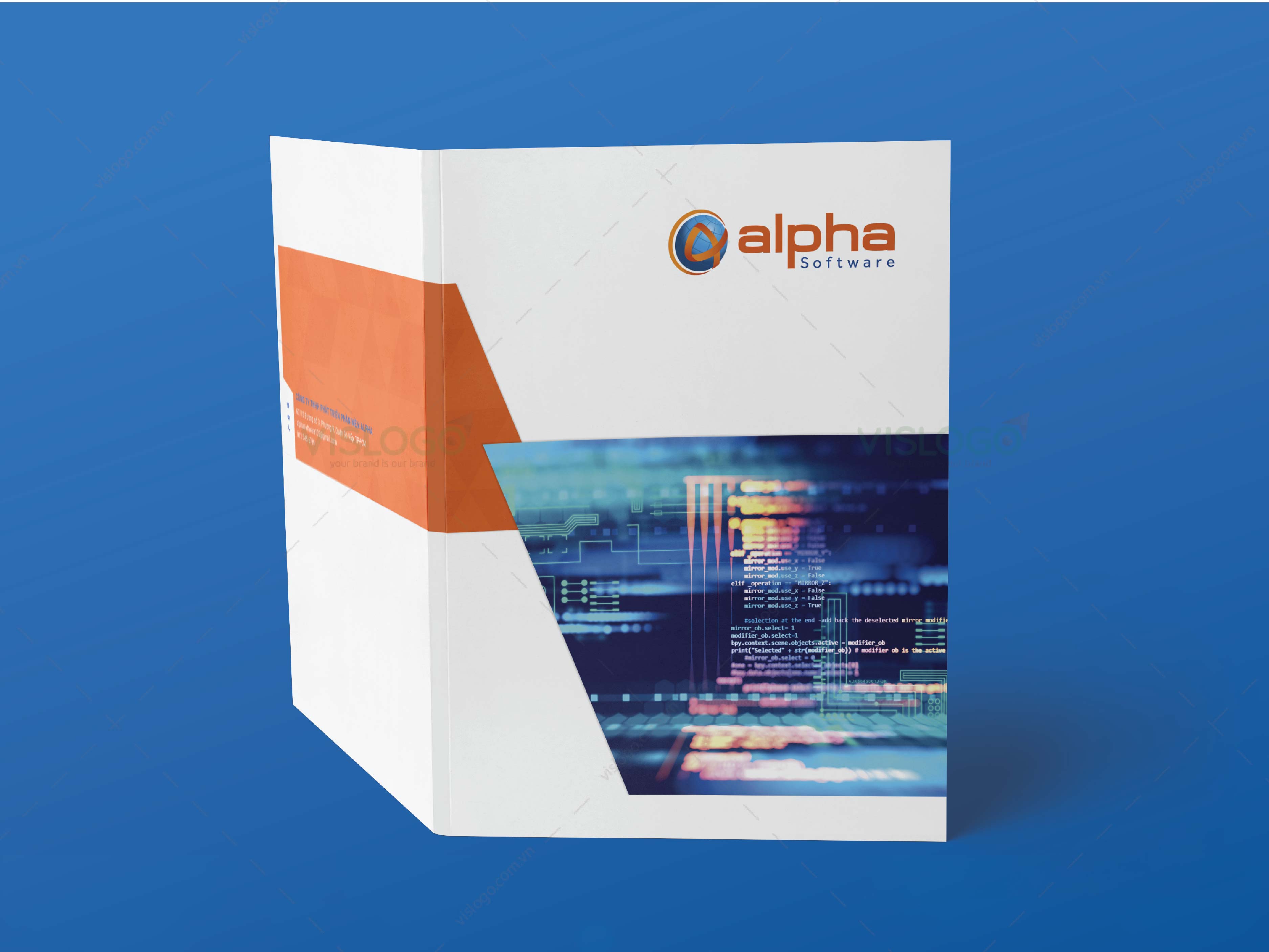 Thiết kế logo, nhận diện thương hiệu, website ALPHA SOFTWARE