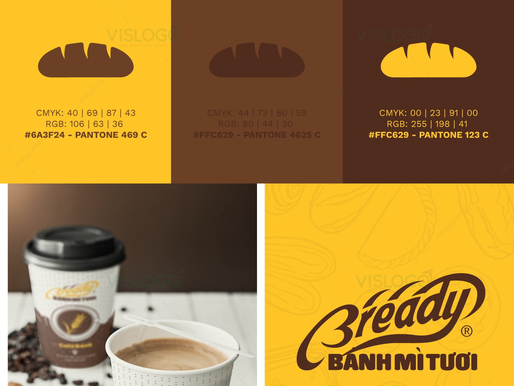 Thiết kế logo, nhận diện thương hiệu Bánh mì tươi Bready
