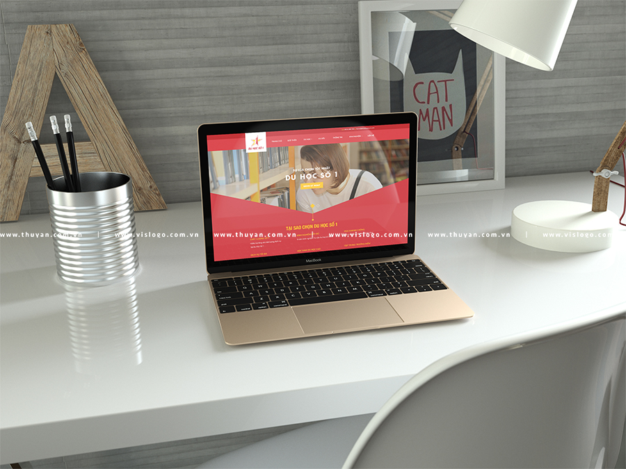 Thiết kế giao diện web Thương hiệu Du học Số 1