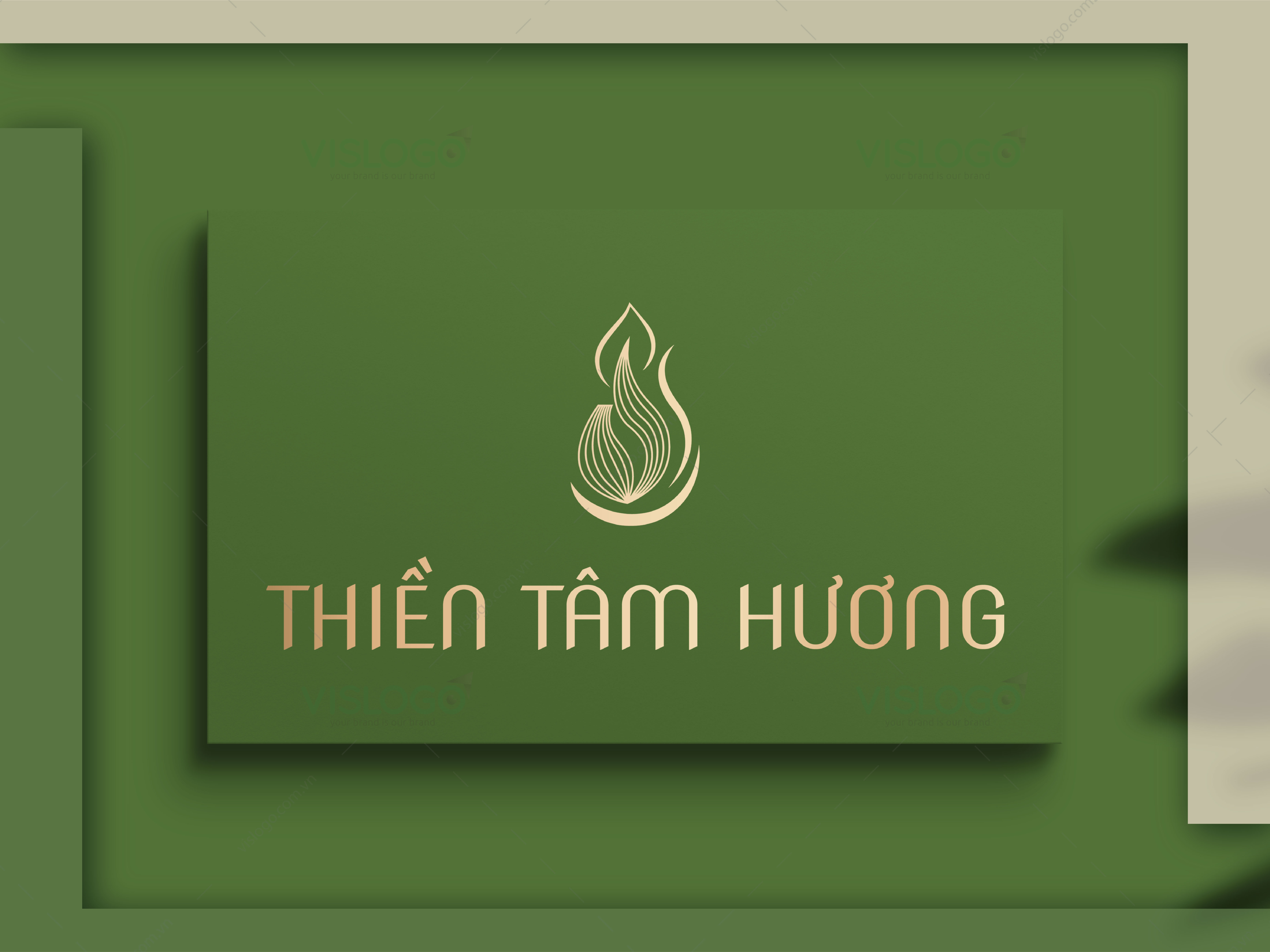 Thiết kế logo, bao bì Nhang trầm Thiền Tâm Hương